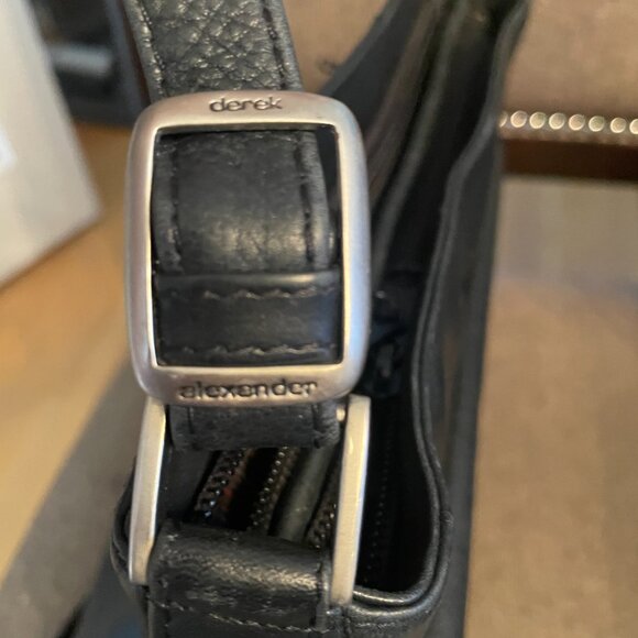 Derek Alexander Black Leather Organizer Crossbody Bag - Picture 5 of 9